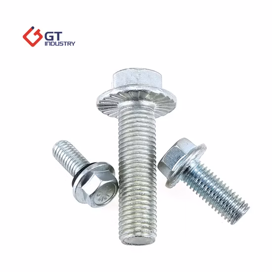 Parafuso de flange sextavado meio dente M10